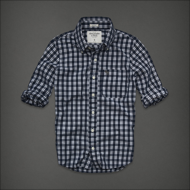 Abercrombie Fitch Hombres Plaid Camisa AF6979